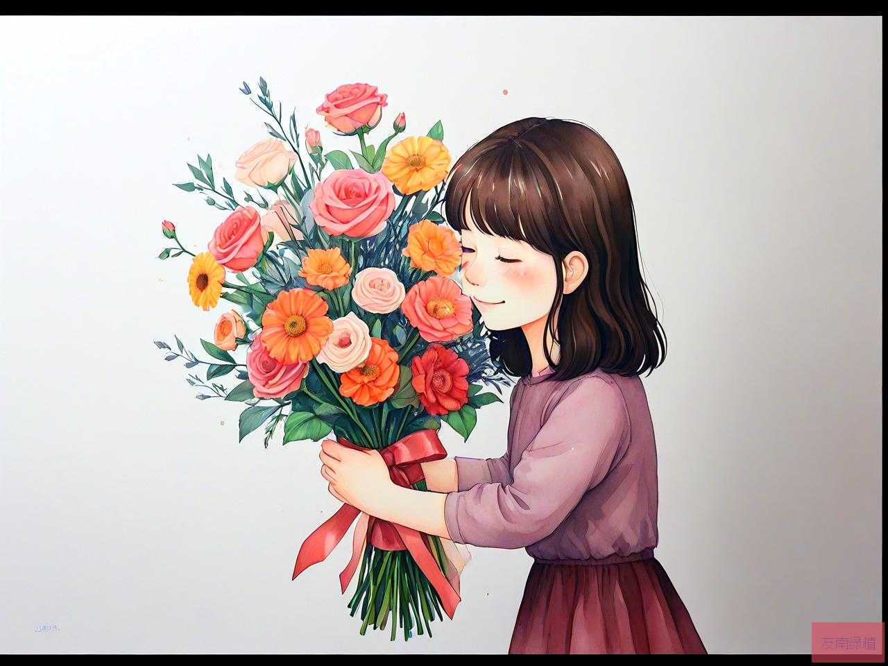 送花女朋友贺卡怎么写