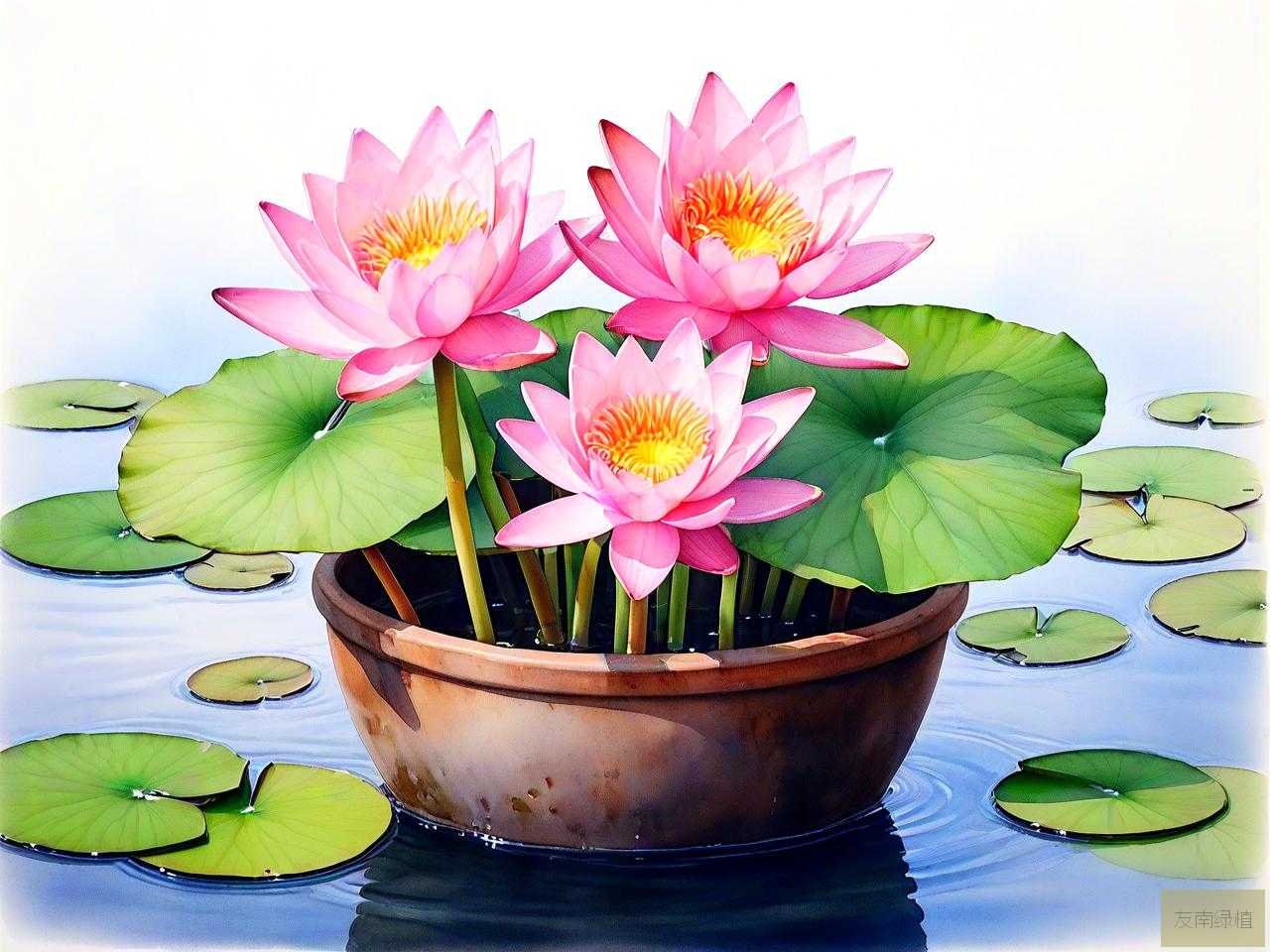 睡莲花用什么盆栽水培