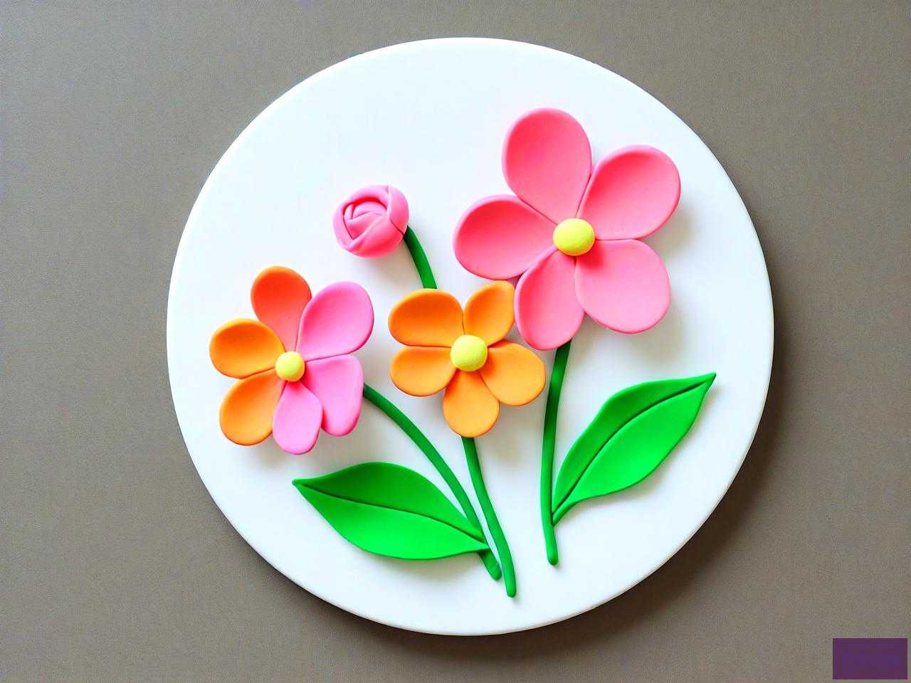 橡皮泥手工花朵的做法