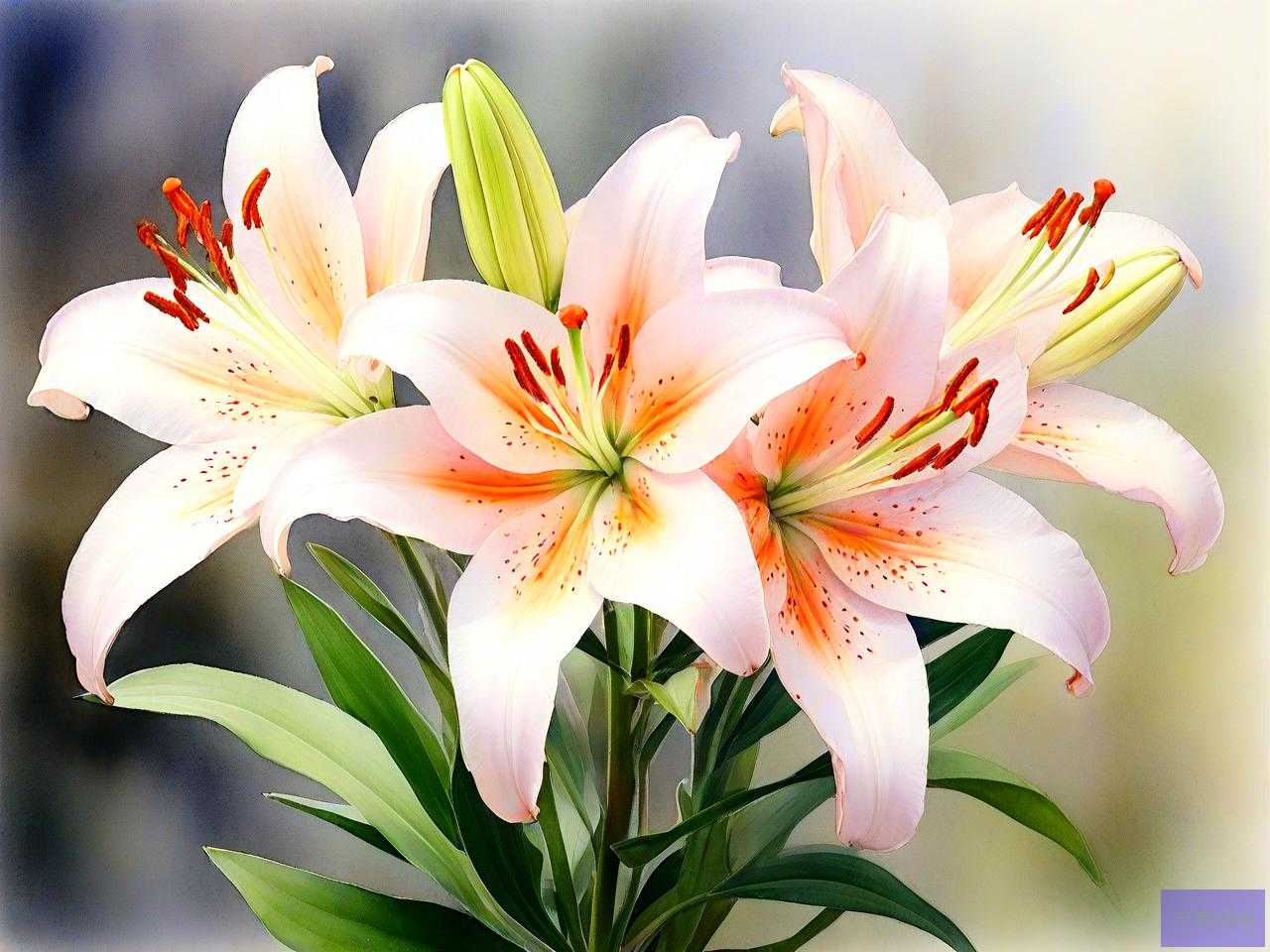 食用百合开什么样的花