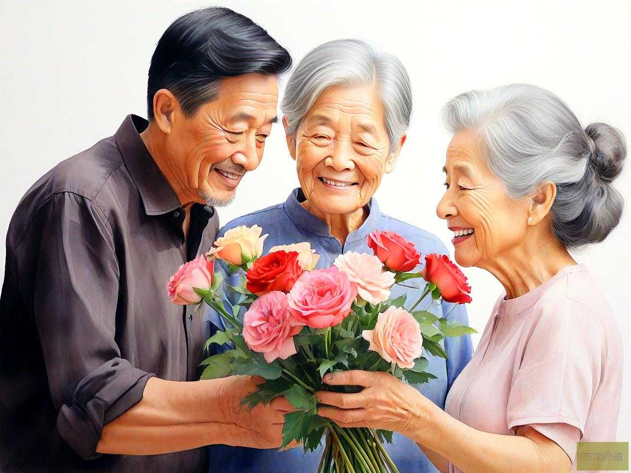 看长辈送什么花比较好