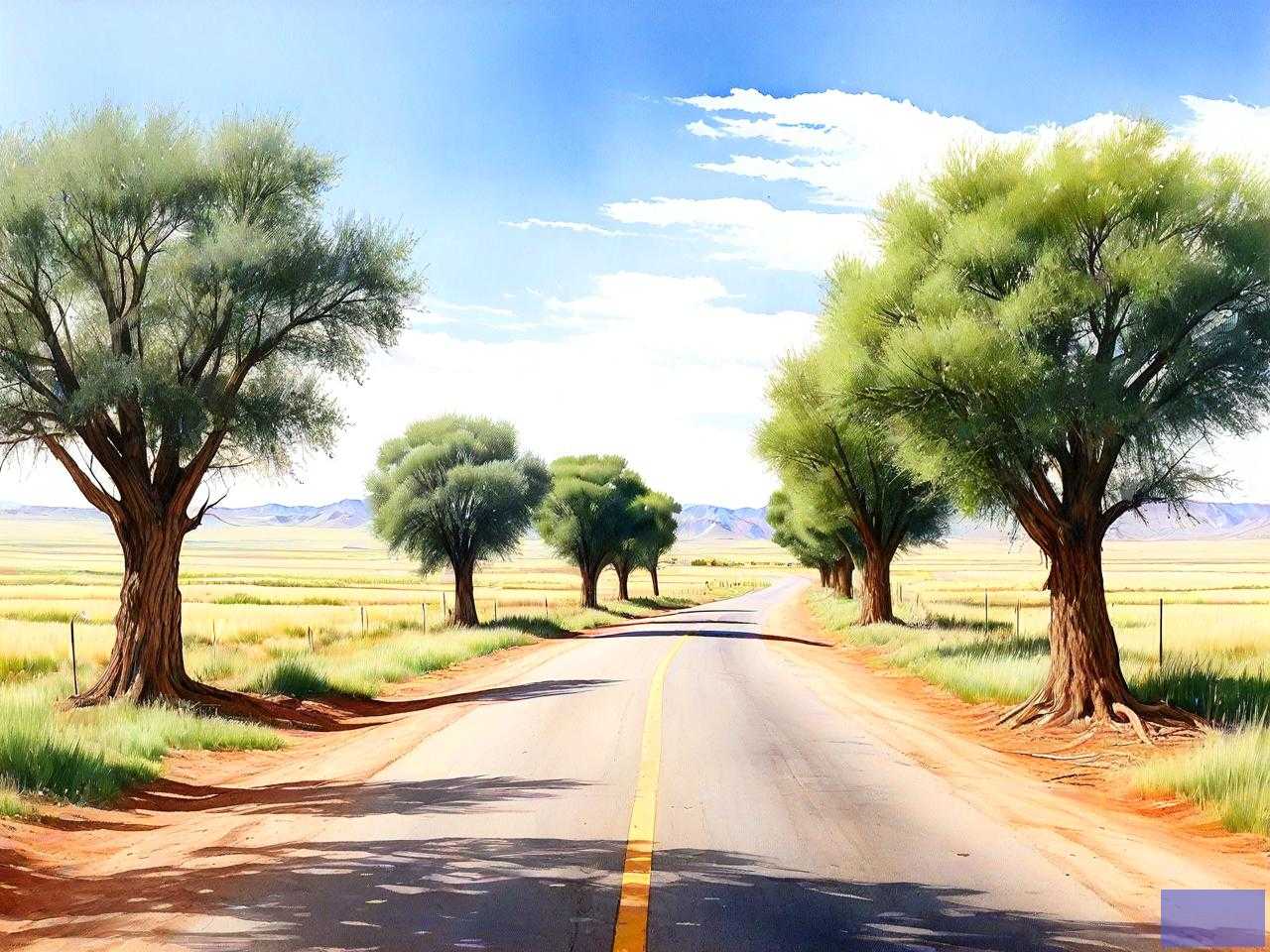 大西北路边种的什么树