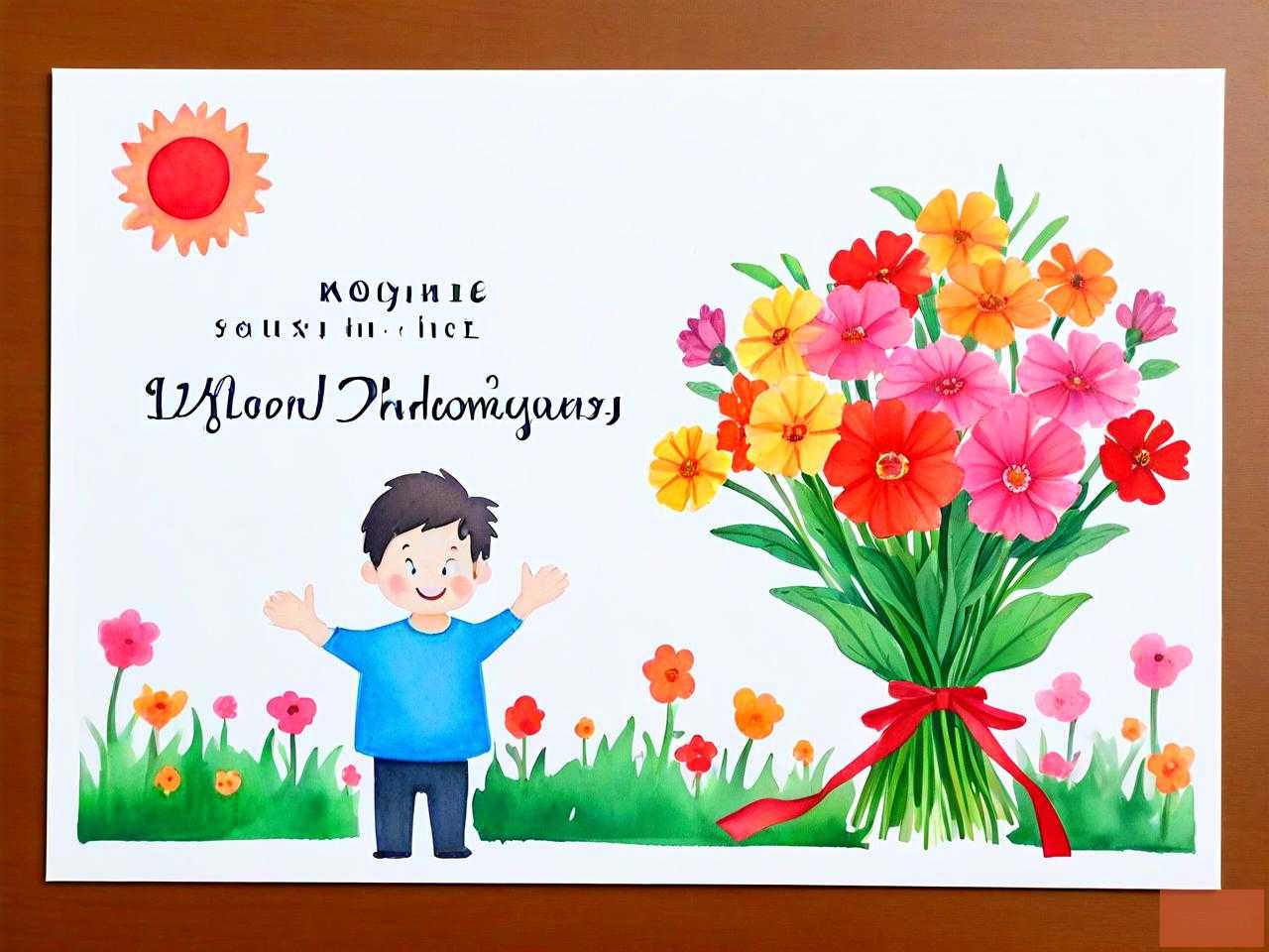 鲜花卡片送老师祝福语