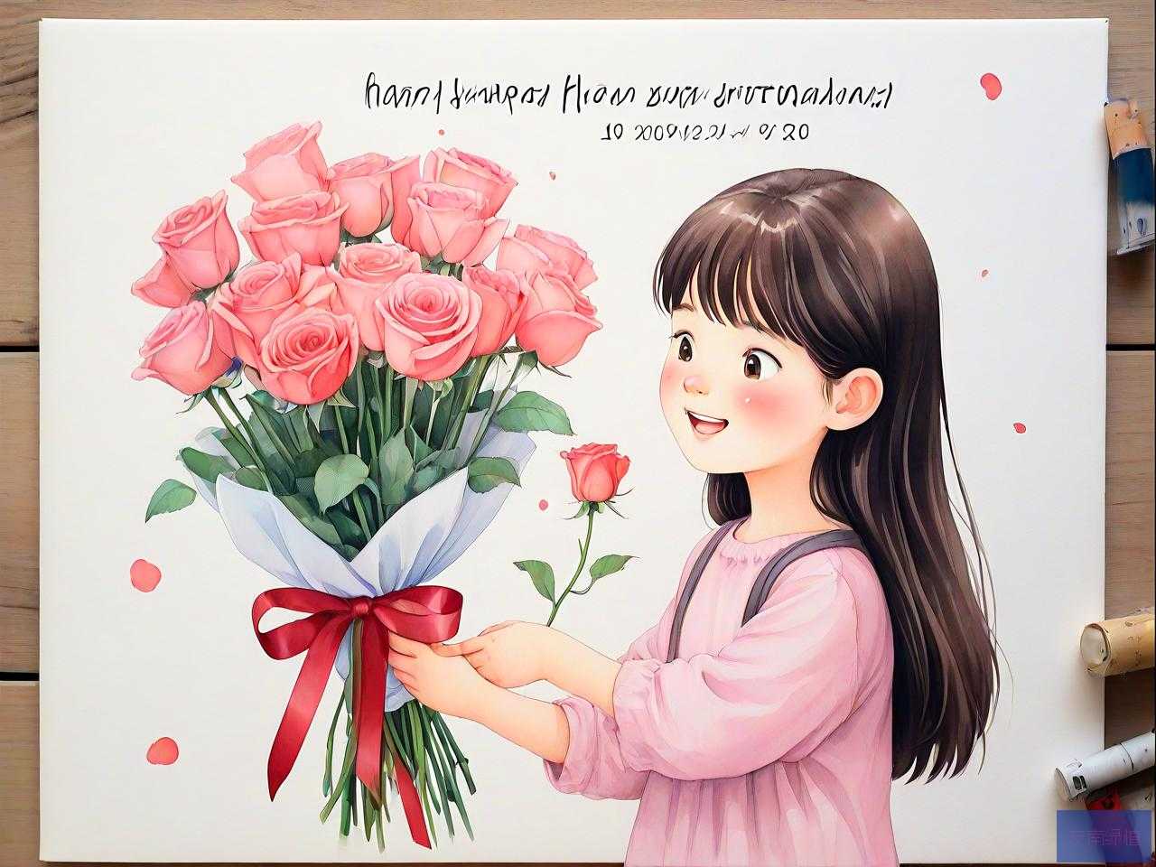 女孩生日送鲜花祝福语