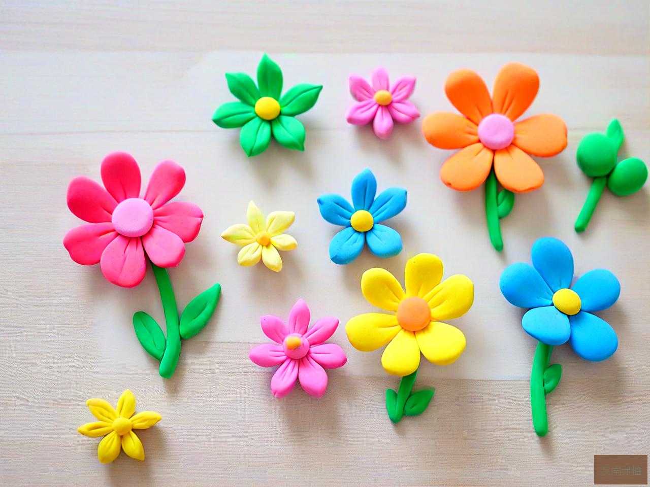 手工制作花朵彩泥教程