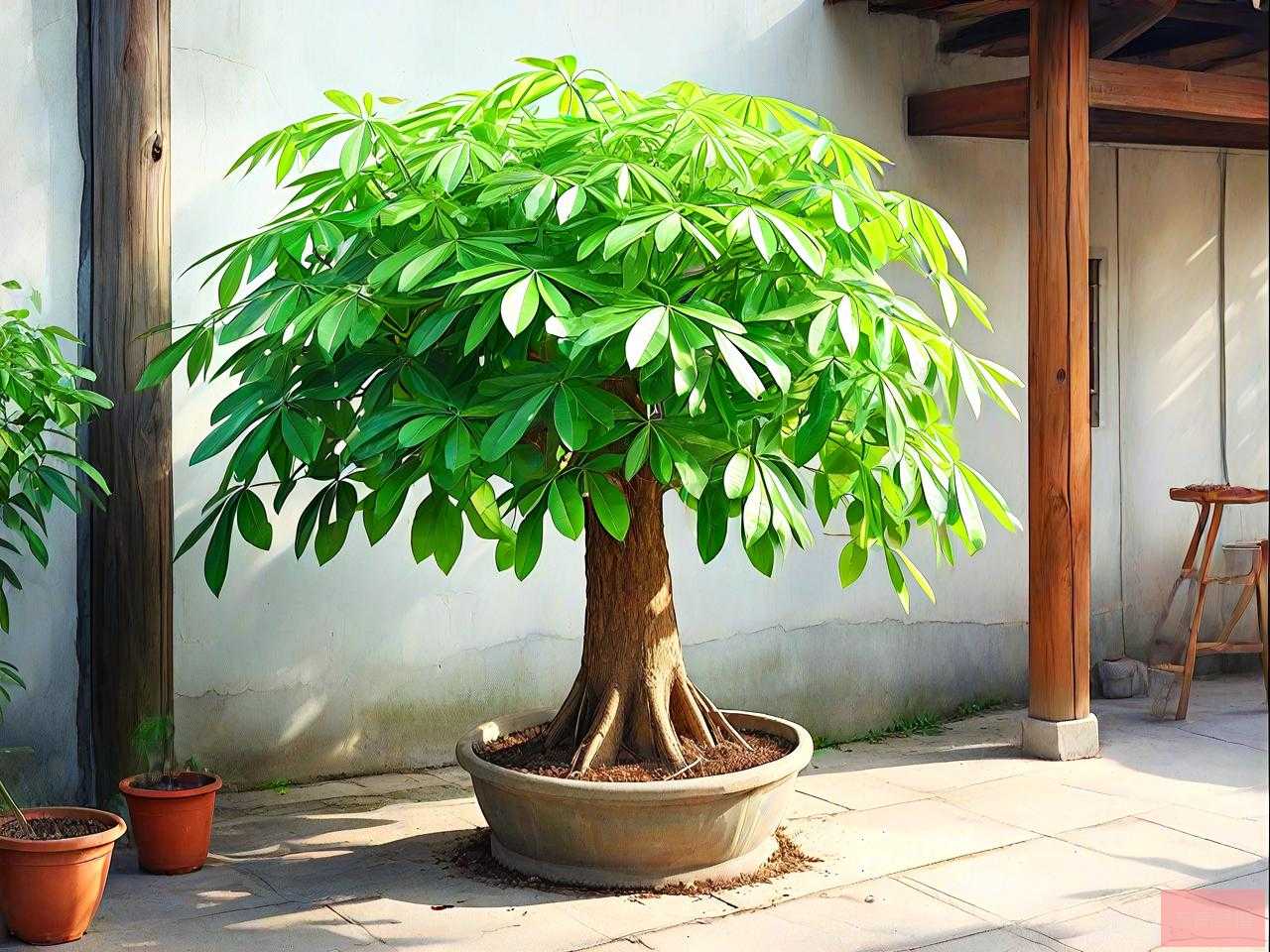 院子里种发财树风水好