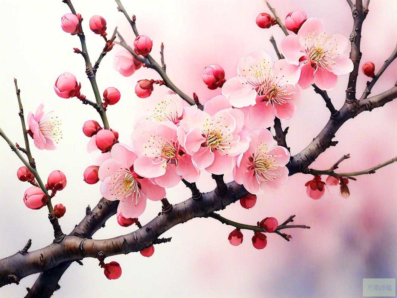 梅花开放时的样子描写
