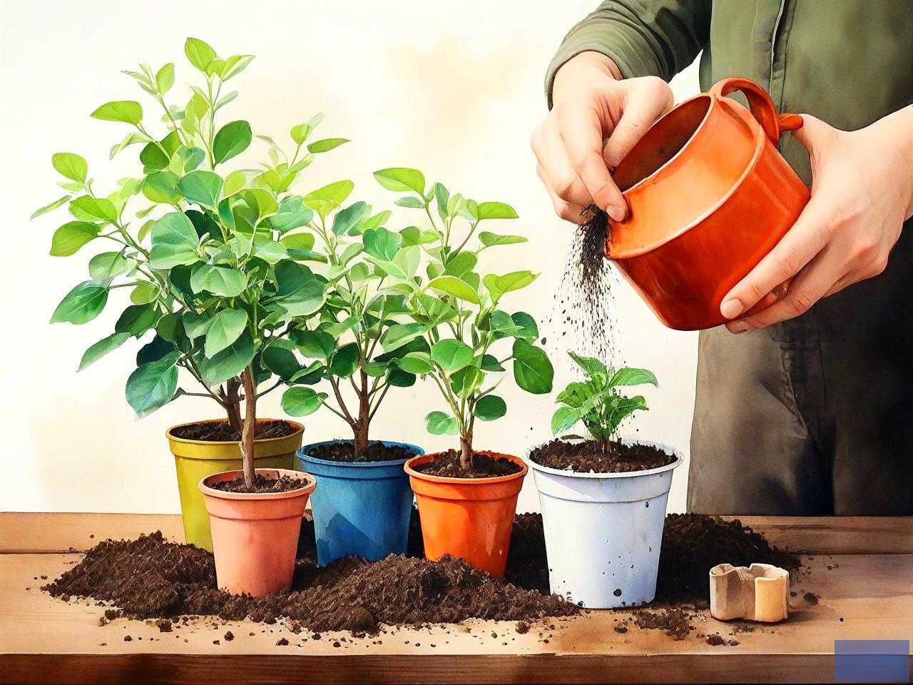 给盆栽植物施什么肥好