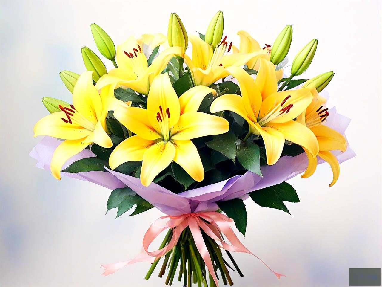 黄玫瑰百合花束的意义