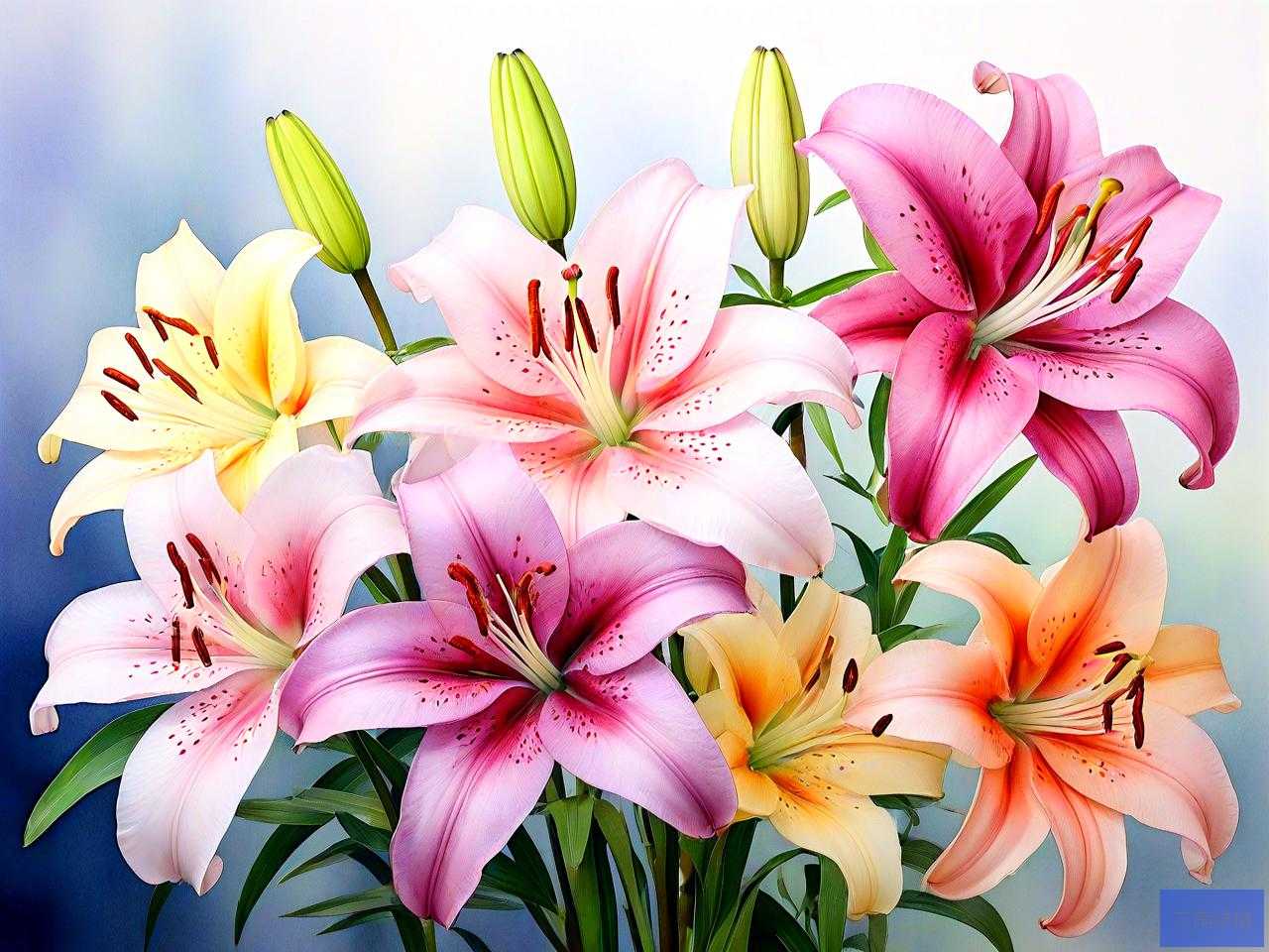 各种颜色百合花的花语