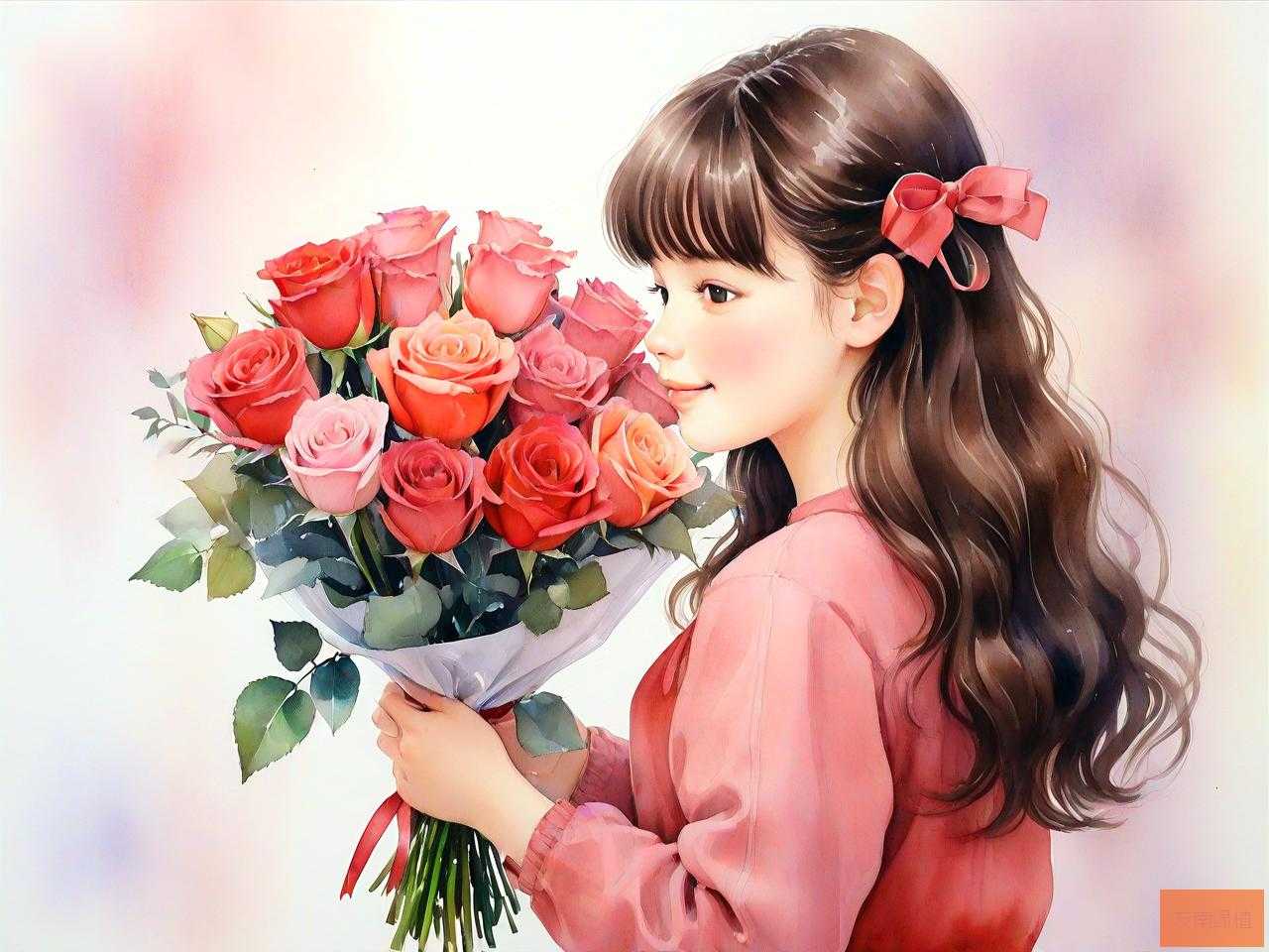 送女孩子花贺卡写什么