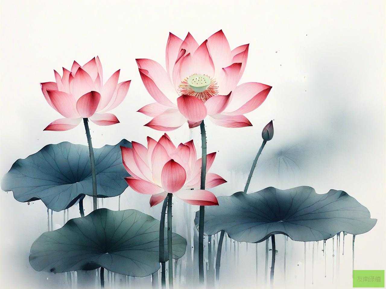 水墨荷花的寓意和象征