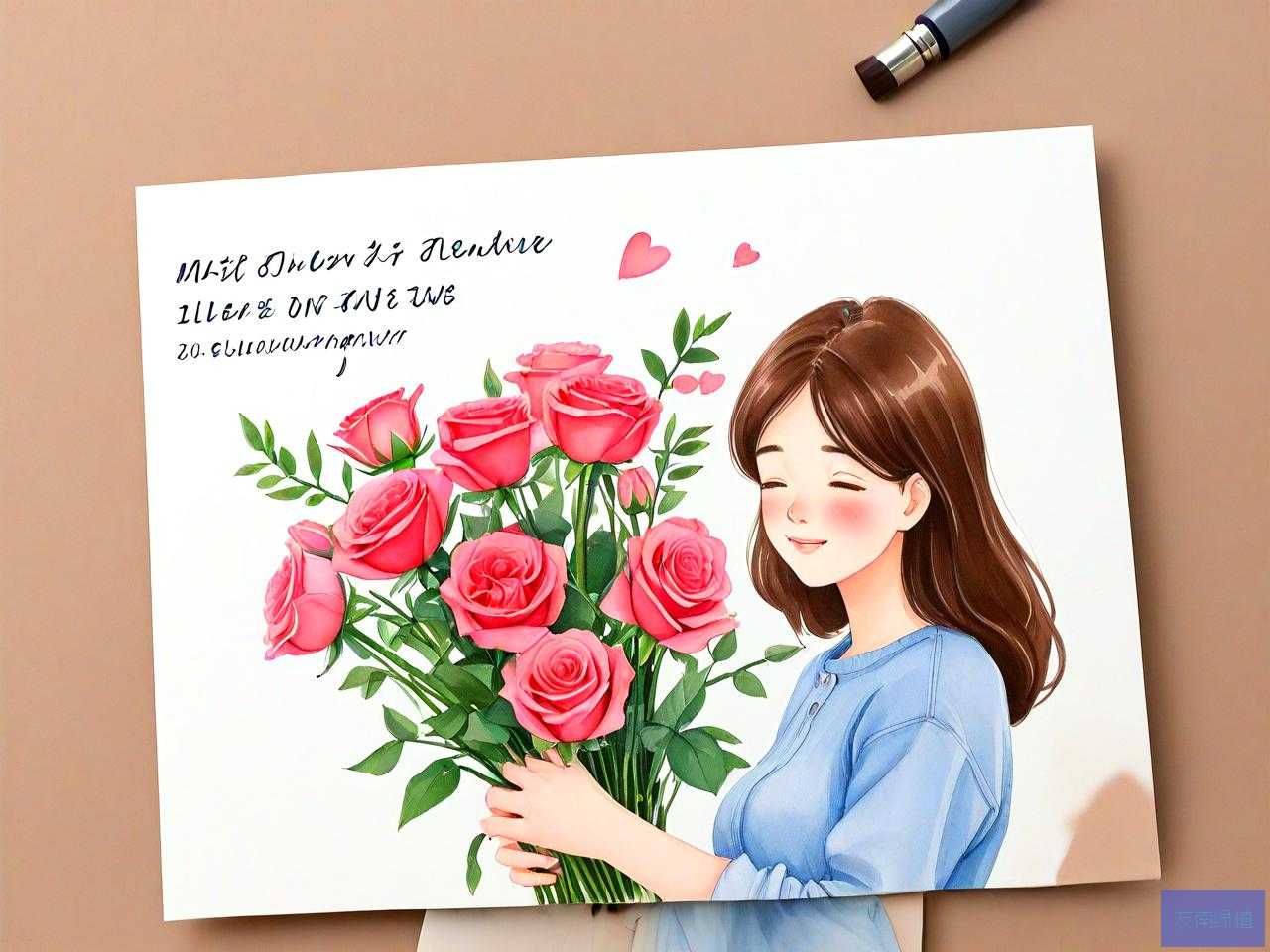 女朋友送花贺卡怎么写