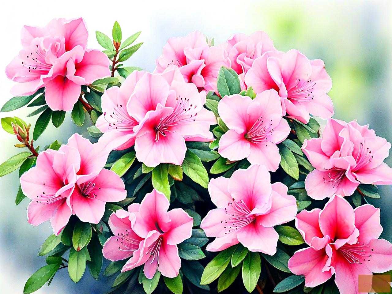 一年四季开花的杜鹃花
