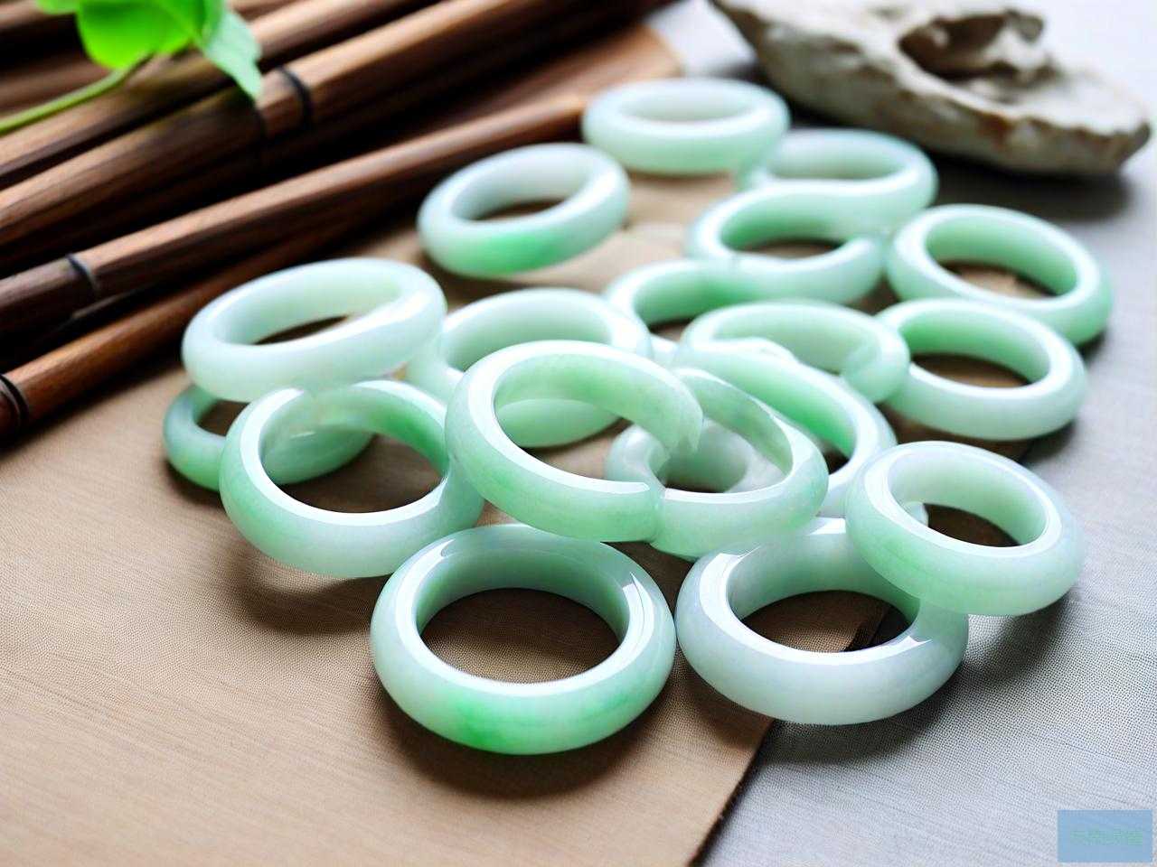 冰糯种翡翠手镯很多棉