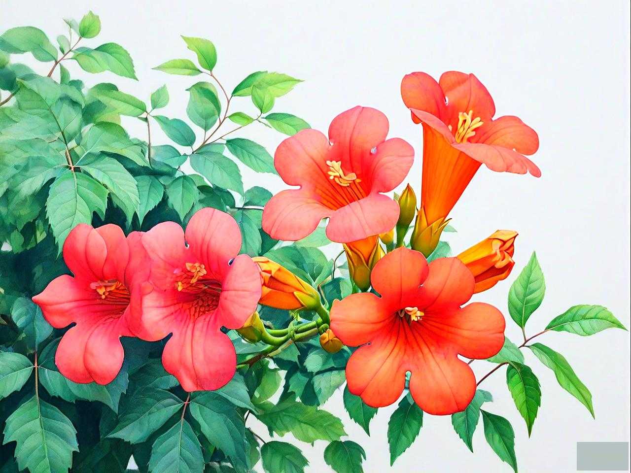 凌霄花和蔷薇花的区别