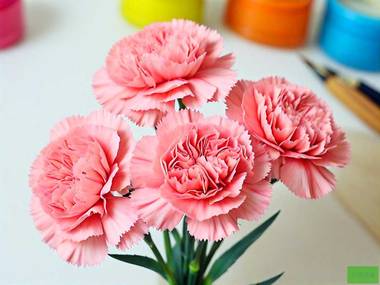 简单手工康乃馨花制作