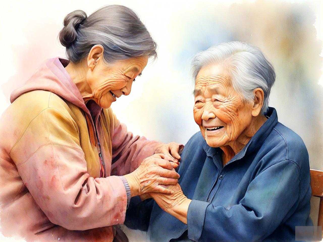 对老人关怀感动的话语