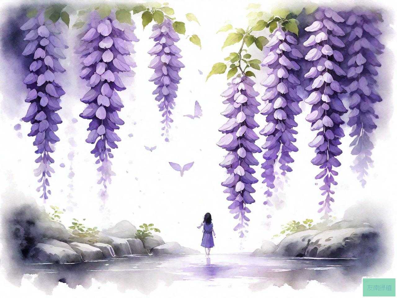 紫藤萝瀑布花和人都会遇到各种各样的不幸
