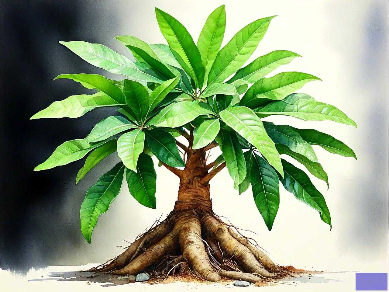 发财树的树叶是什么形状