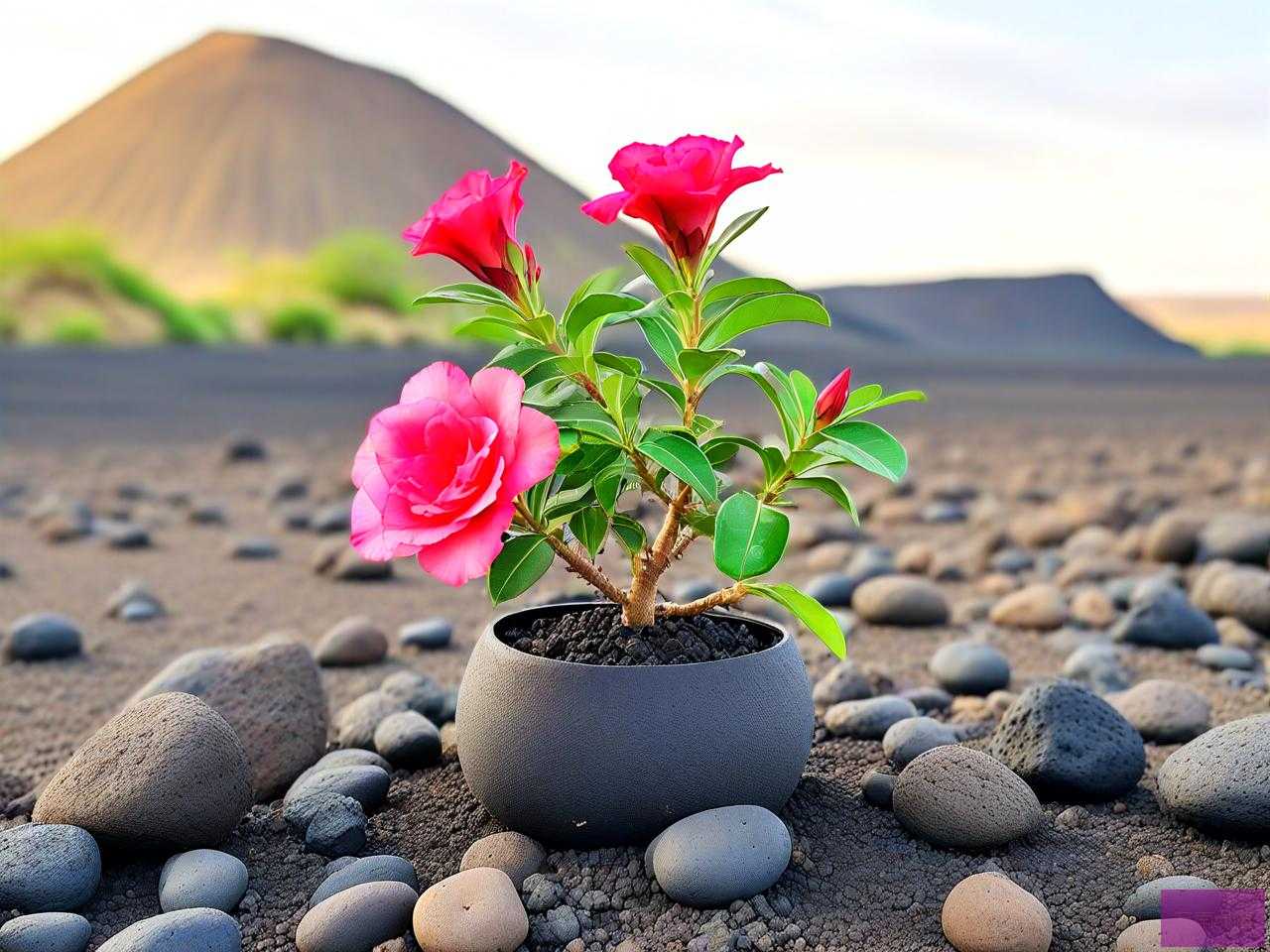 火山石可以种沙漠玫瑰吗
