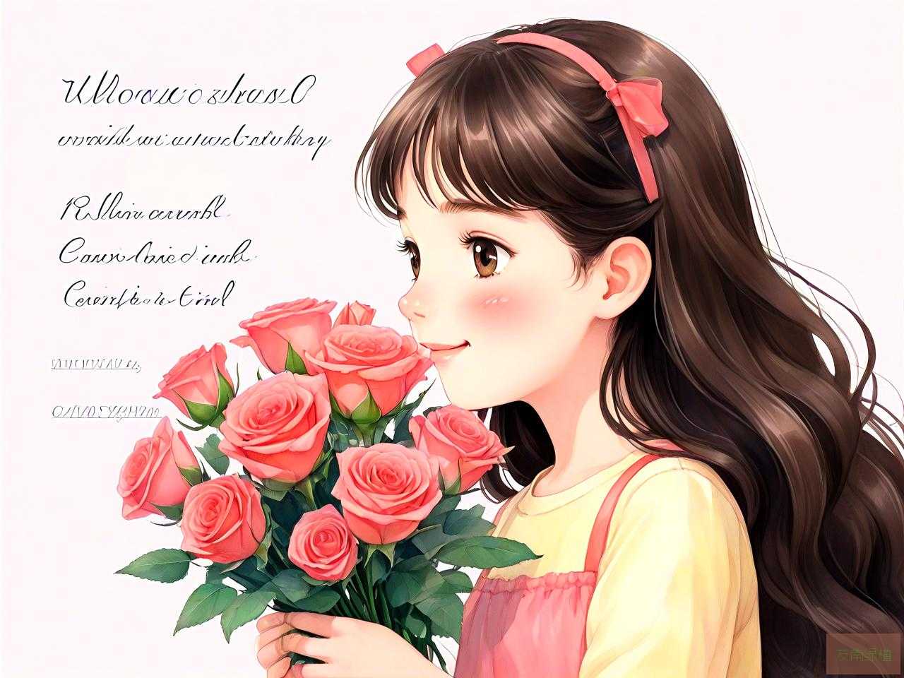 给女孩子送花贺卡怎么写