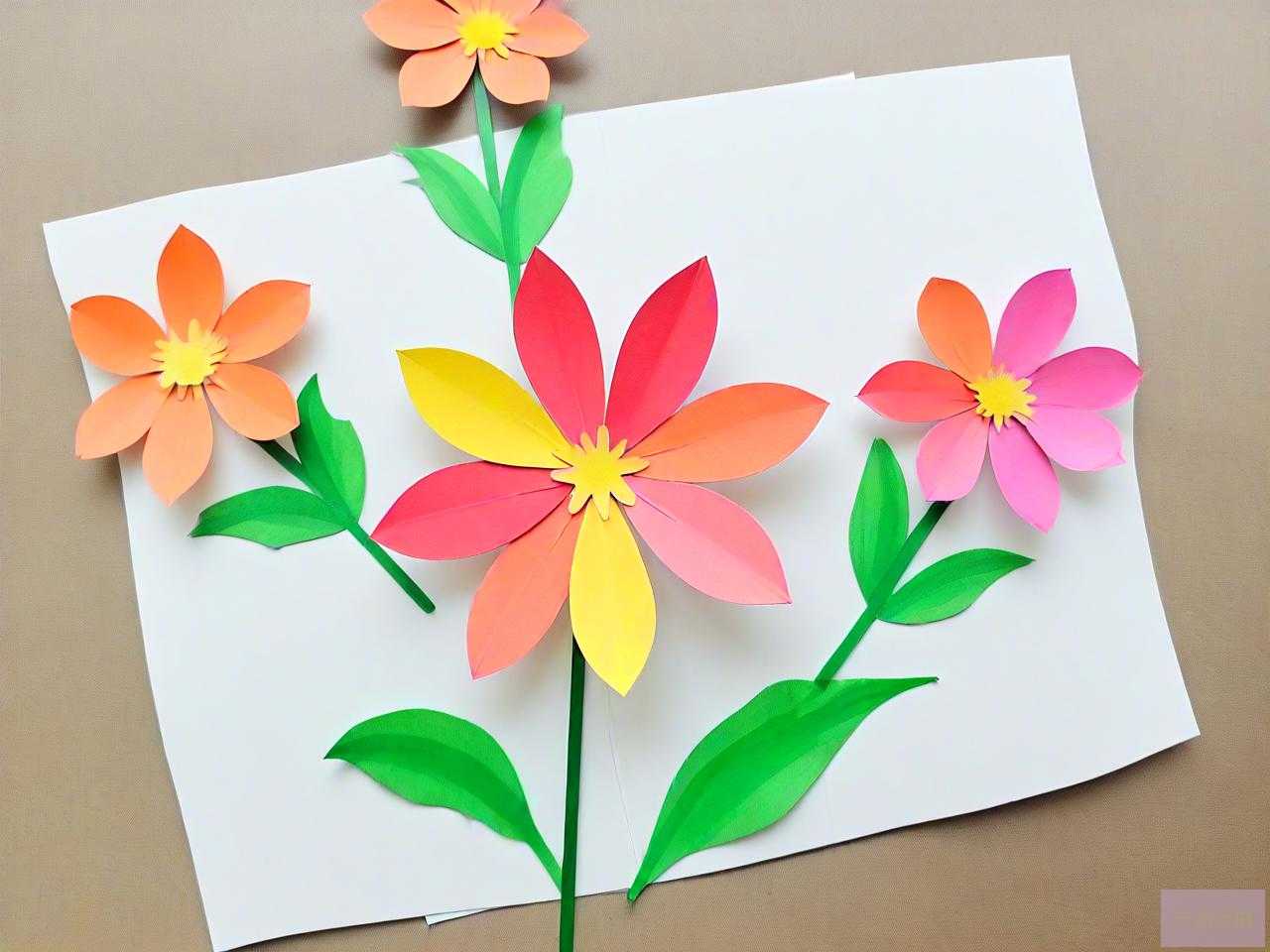简单卡纸手工制作花朵