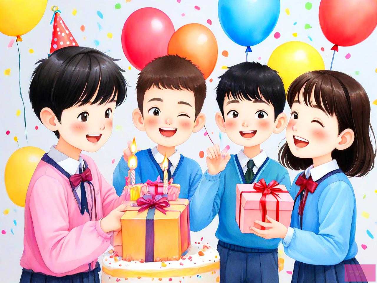 初中同学过生日送礼物