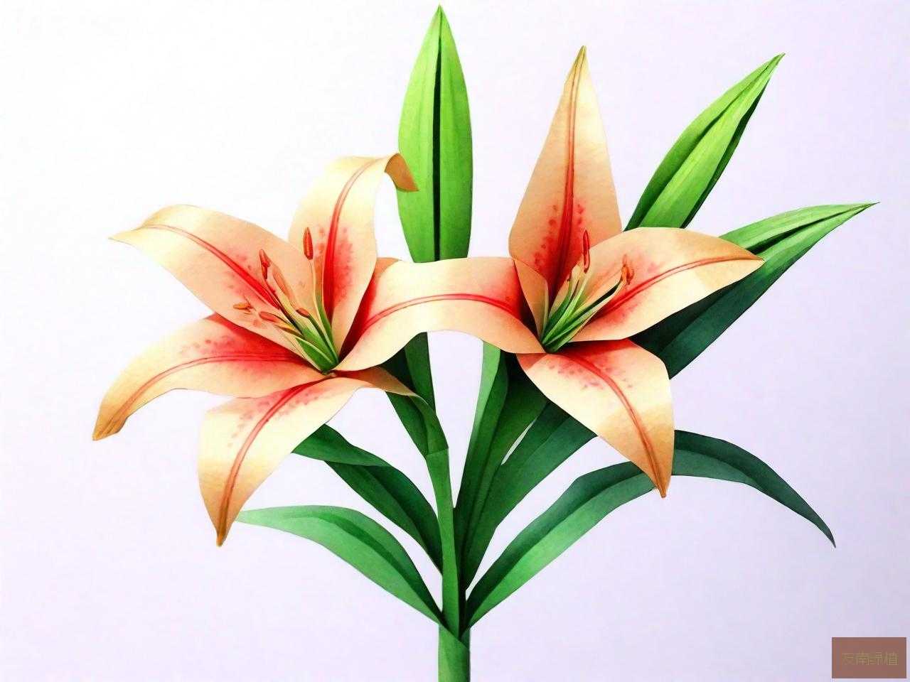 折纸百合花教程