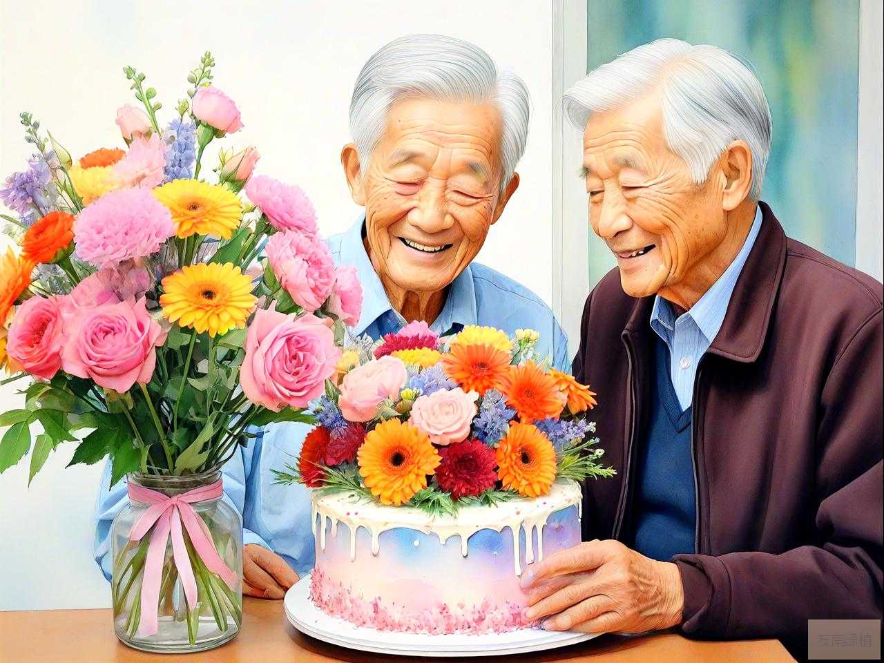 老年人过生日送什么花