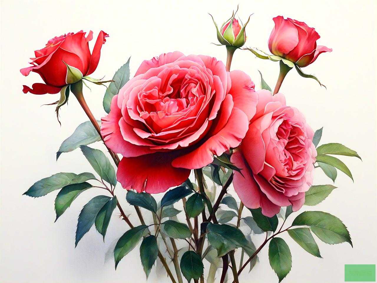 牡丹花与玫瑰花的区别