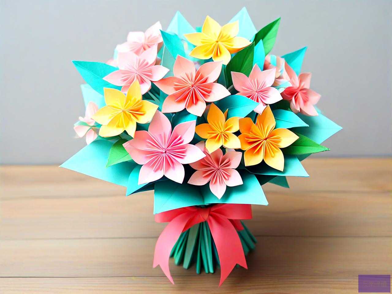 折纸手工花束制作方法