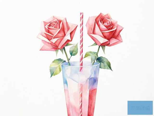 吸管折玫瑰花