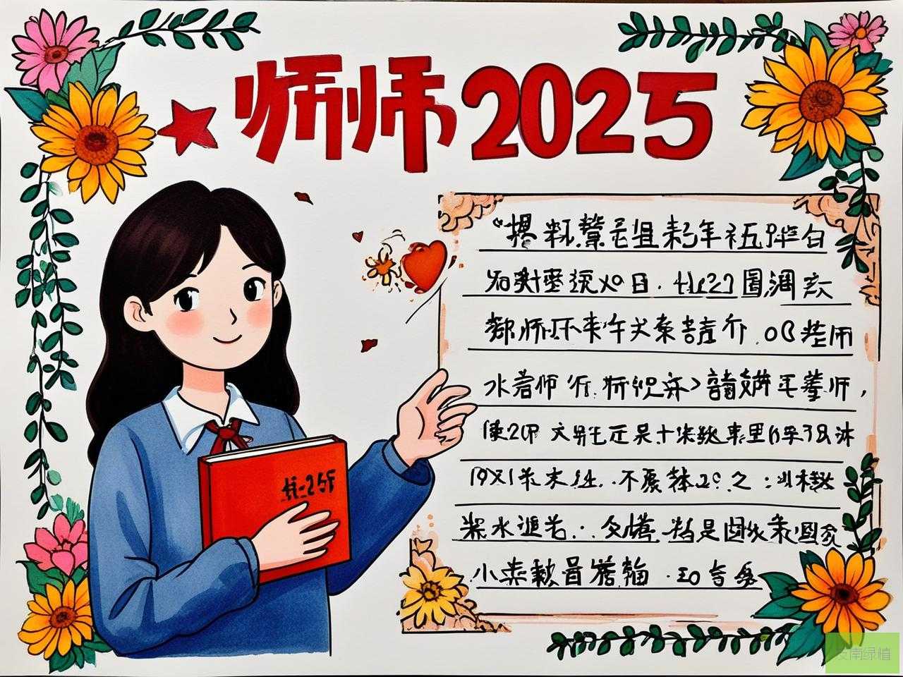 2025年教师节小报初中生