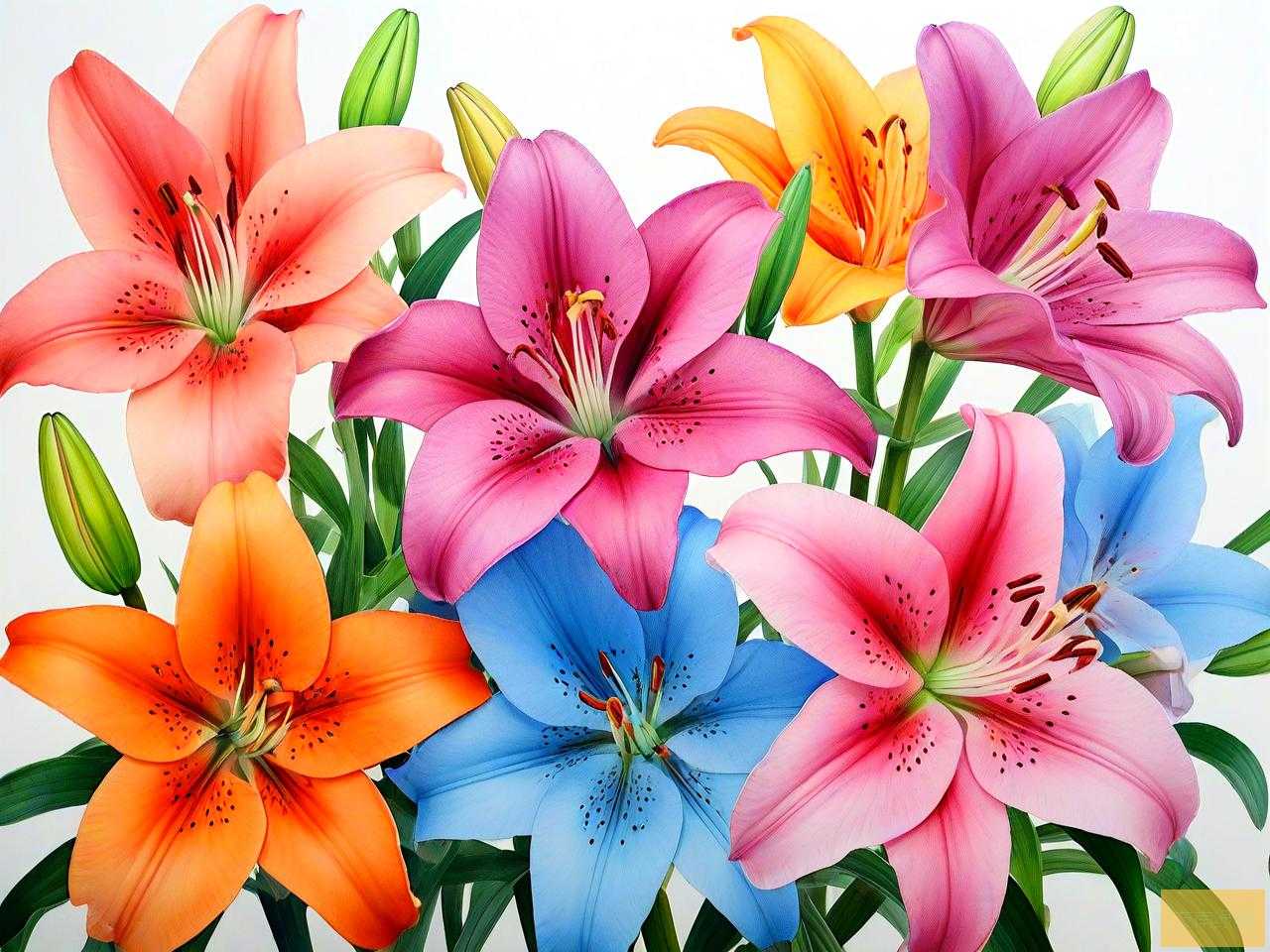 不同颜色的百合花花语