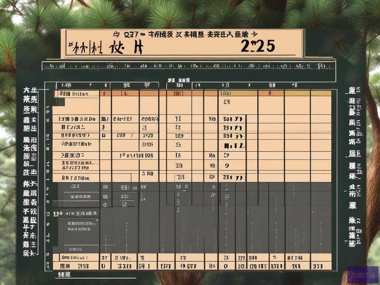 2025年马尾松一元材积表