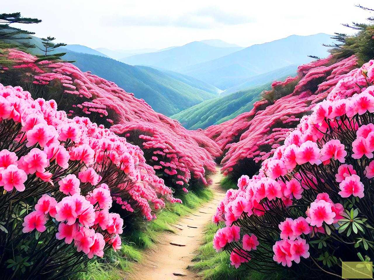 描写满山杜鹃花的诗句