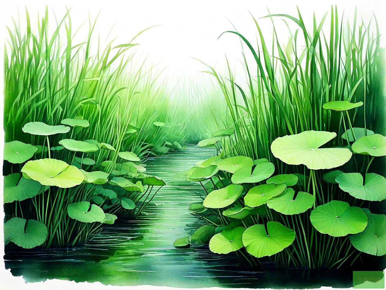 绿色的水生植物有哪些