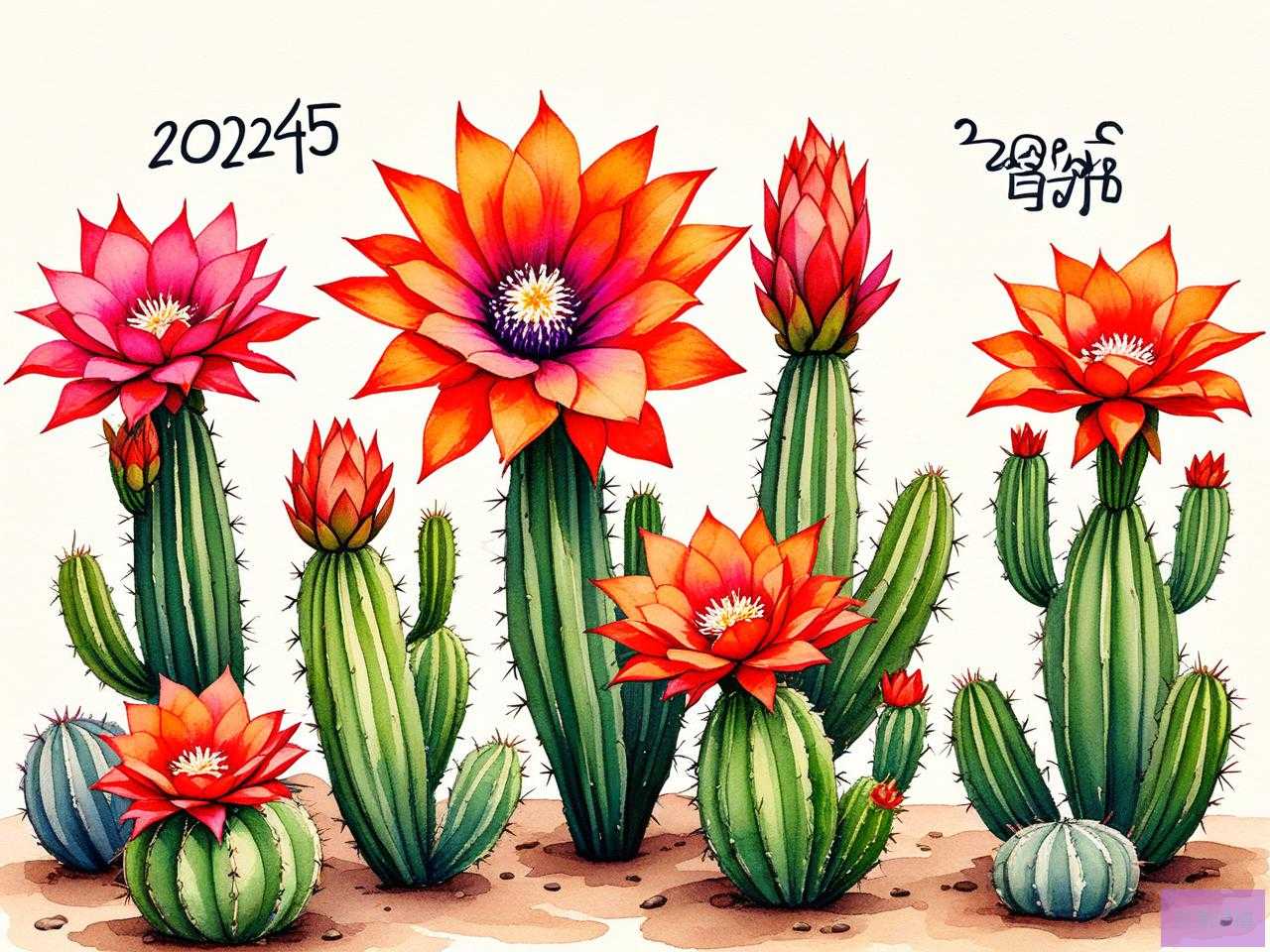 2025年仙人球开花七言诗