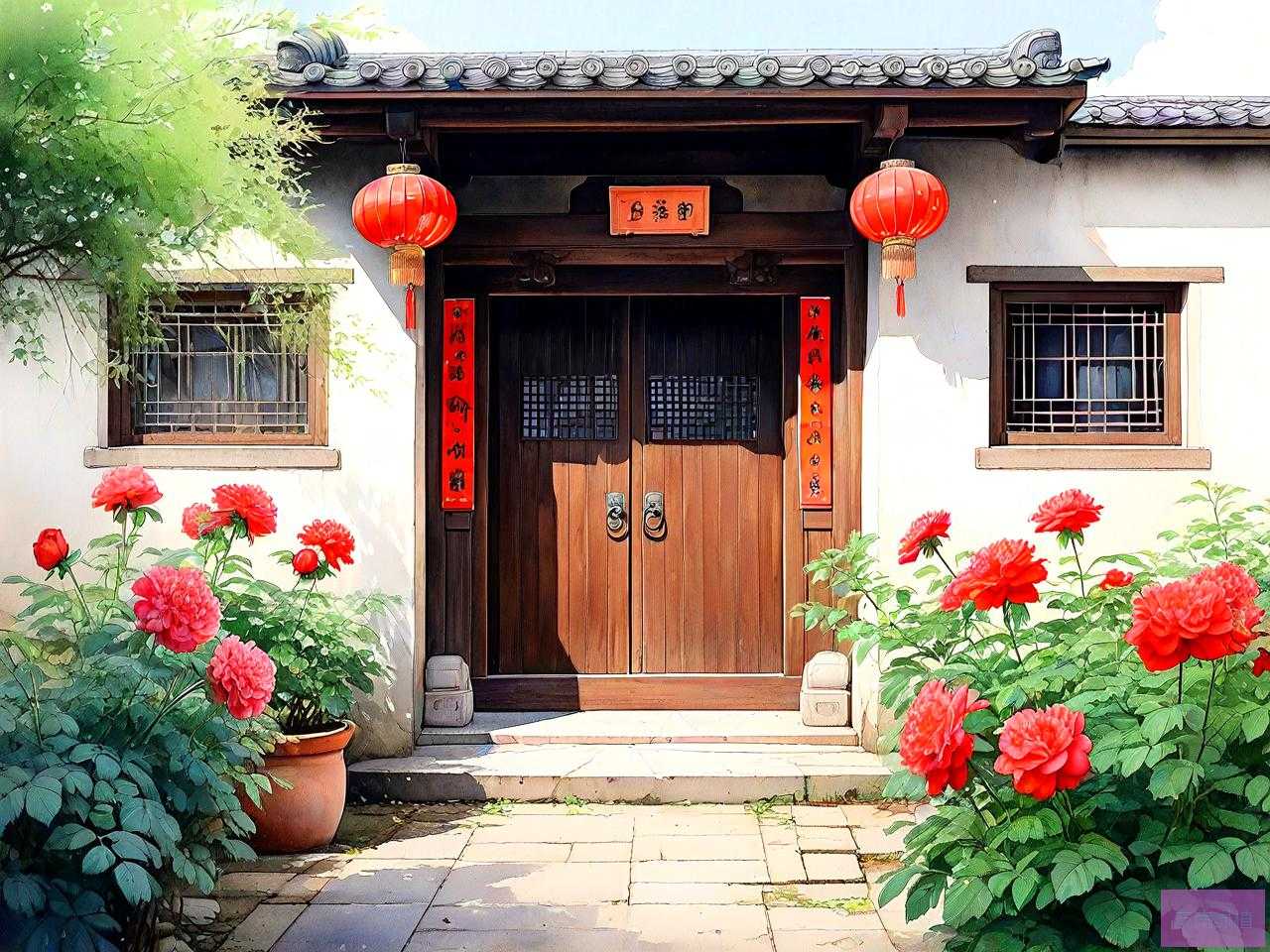 堂屋门口种什么花旺财