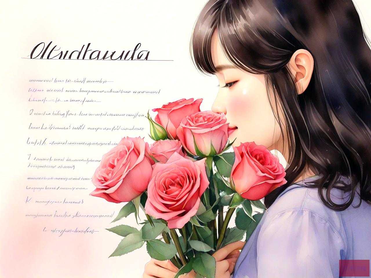 送花给女朋友写的贺卡