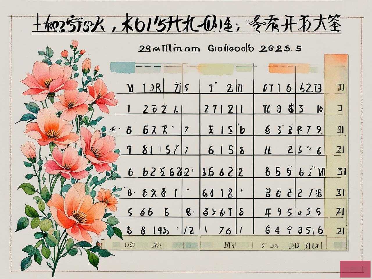 2025年花开放时间表大全