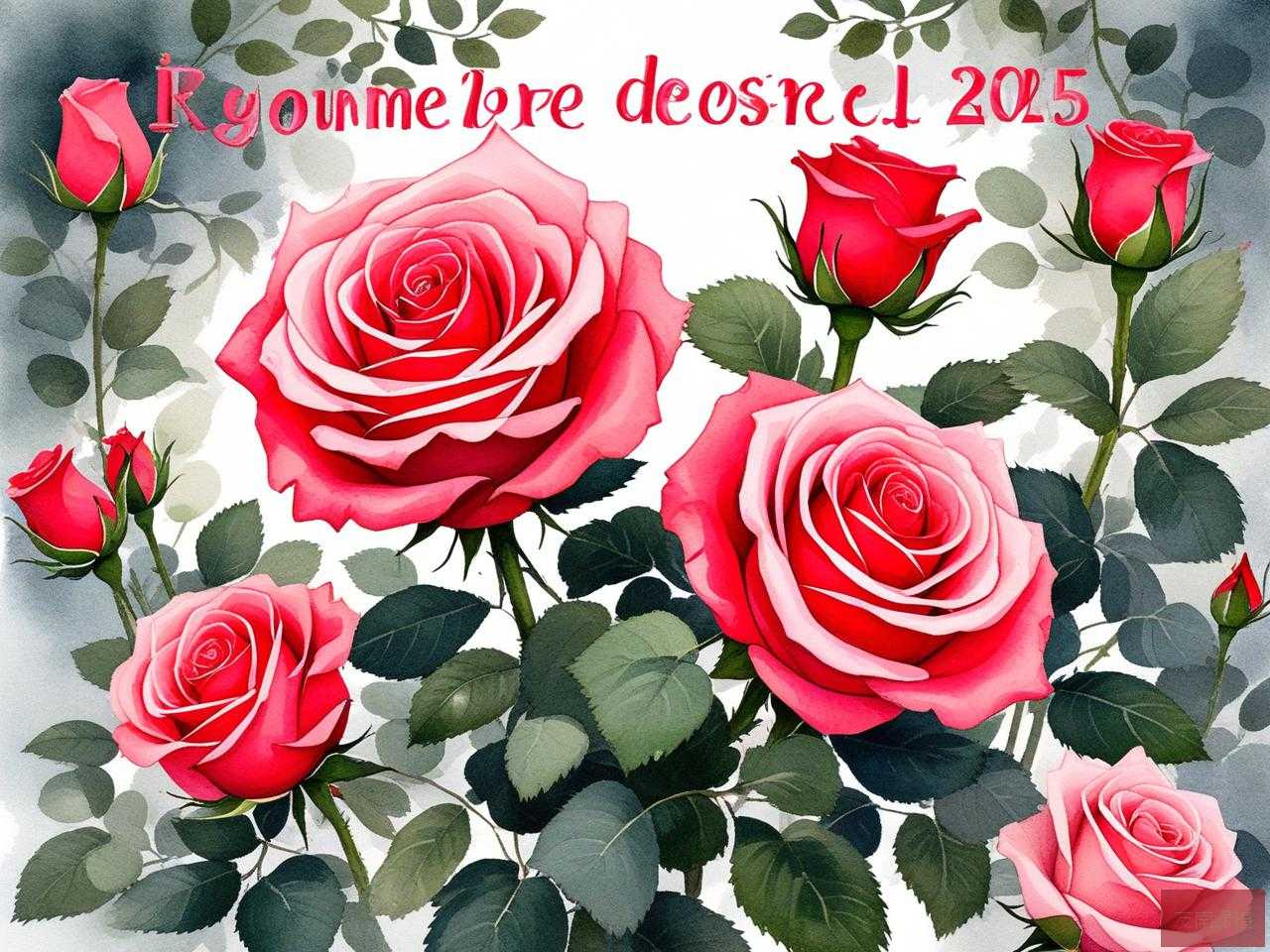 2025年玫瑰花的贺卡内容