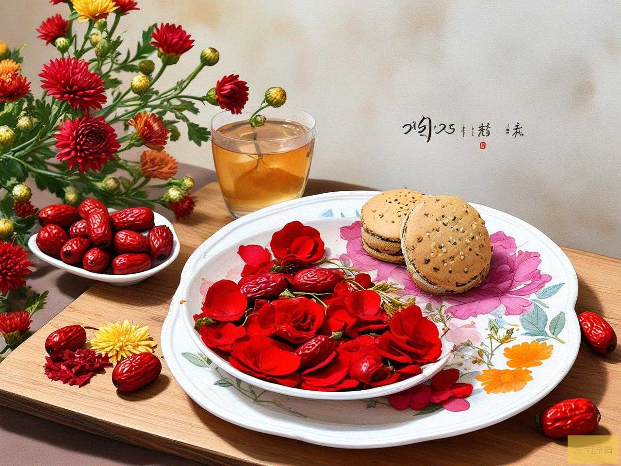 2025年红枣菊花玫瑰花茶