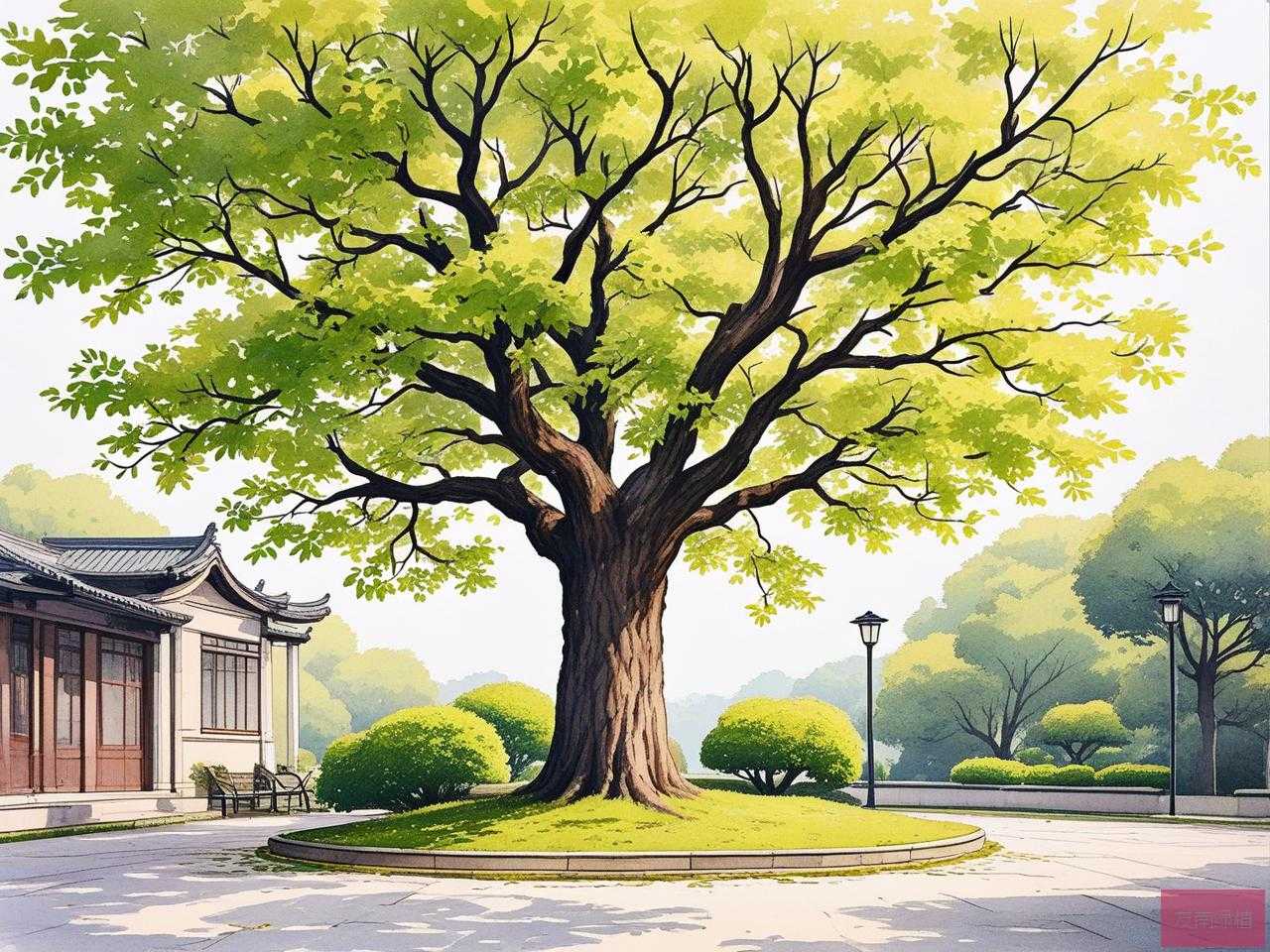 2025年梧桐树春天的样子