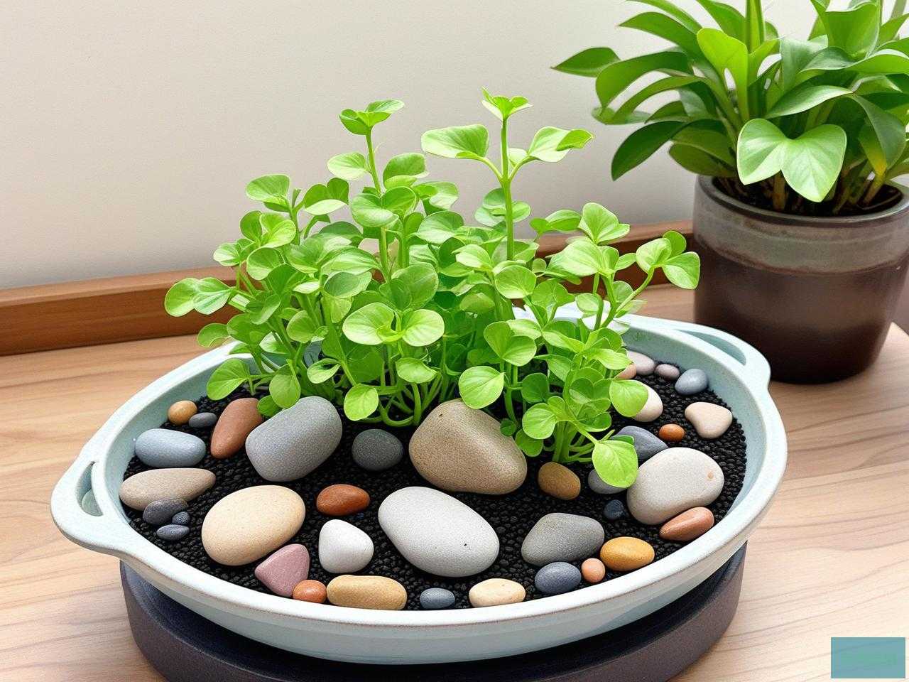 2025年水培植物放鹅卵石