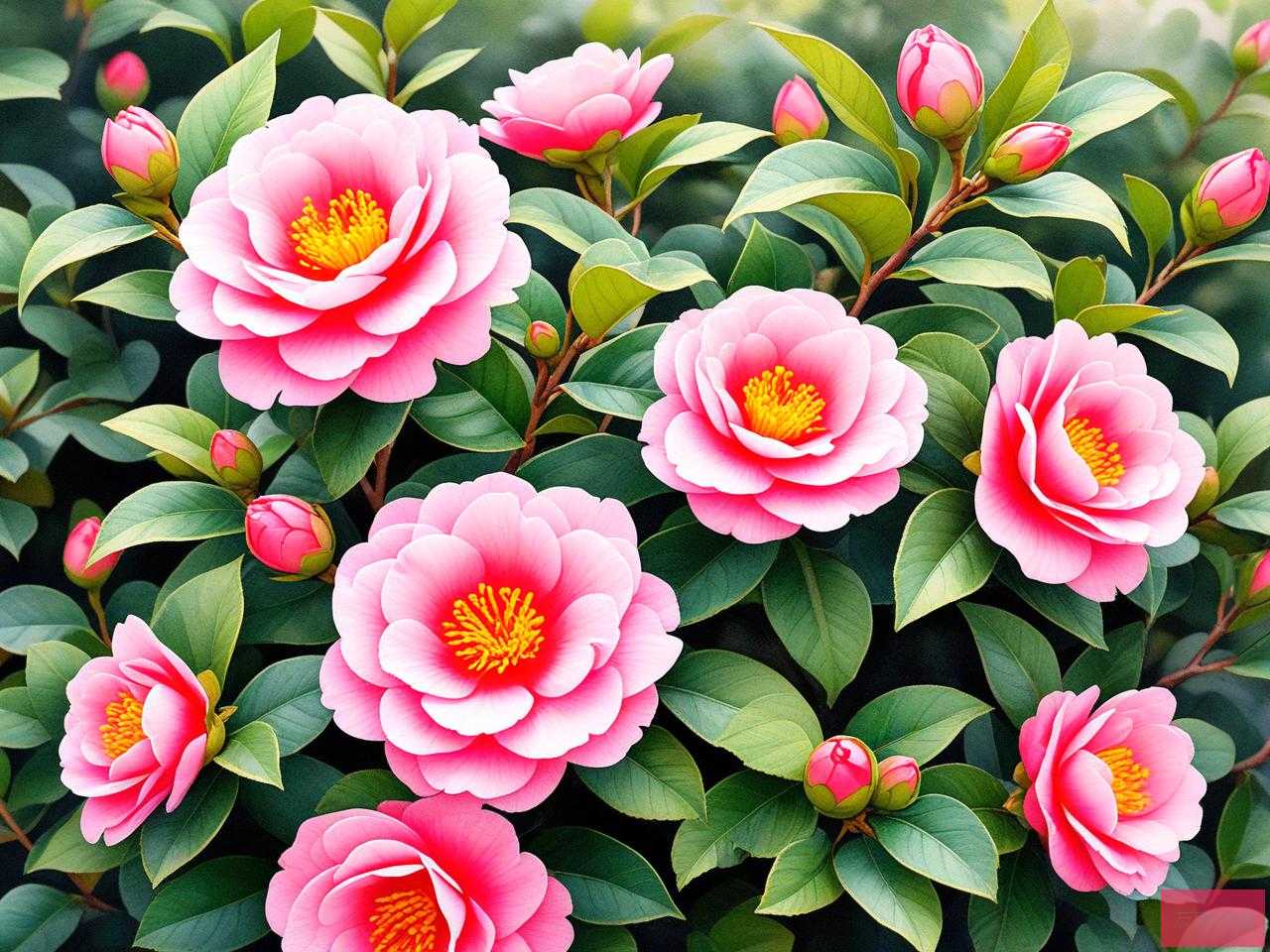 2025年粉色山茶花的花语