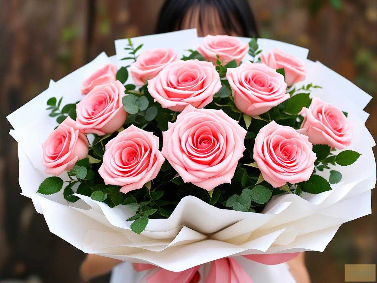 2025年33朵粉玫瑰花束