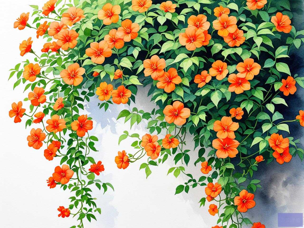 2025年凌霄花是爬墙虎吗