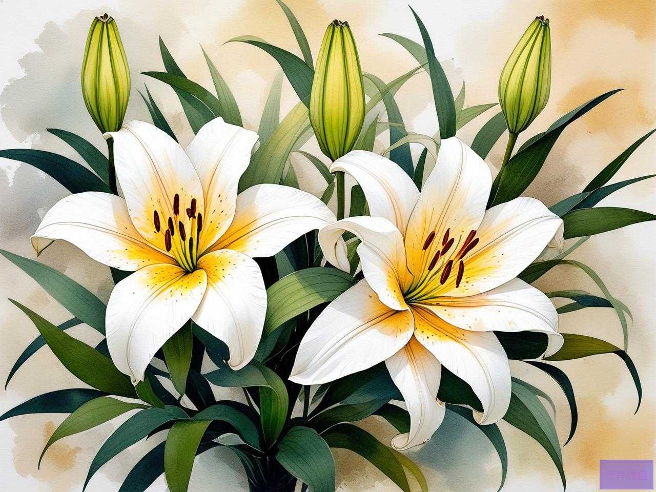 2025年百合花的组成部分